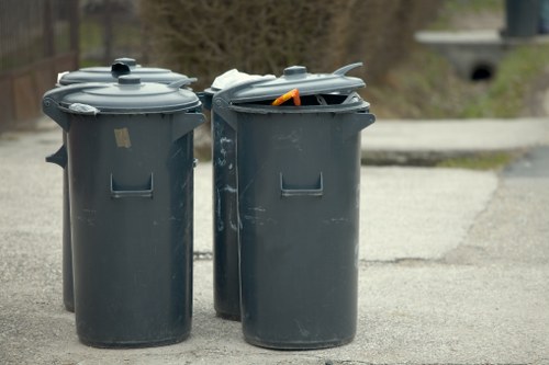 Household and construction debris in a skip